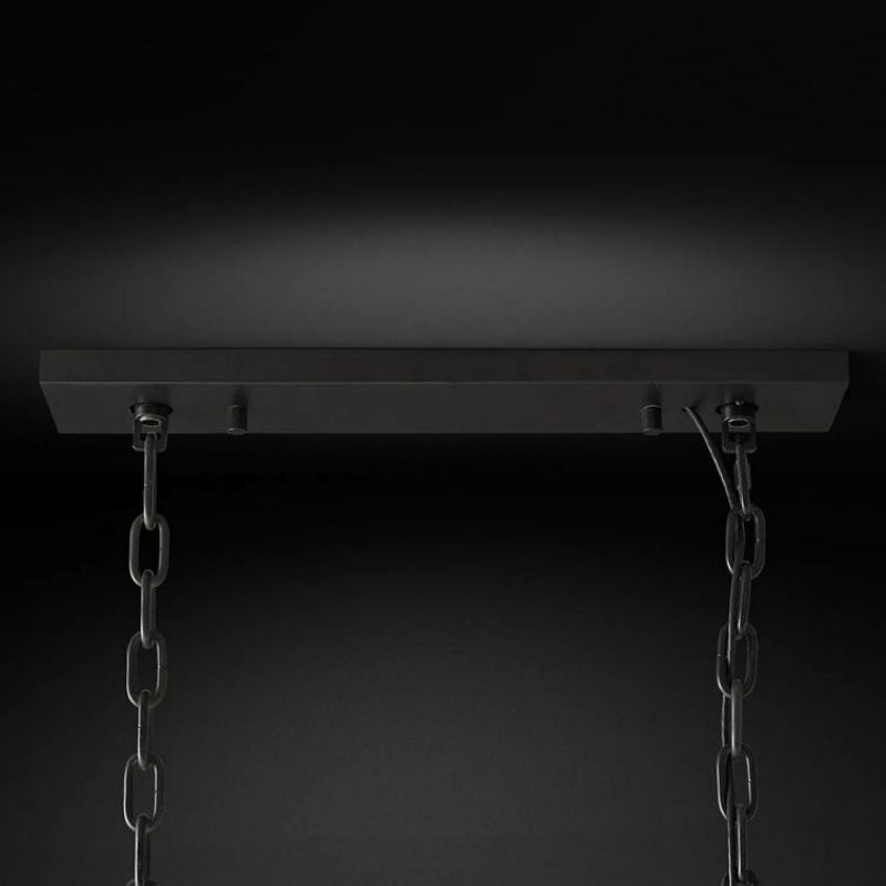 Harlow Faceted Crystal Rectangle Chandelier 74"