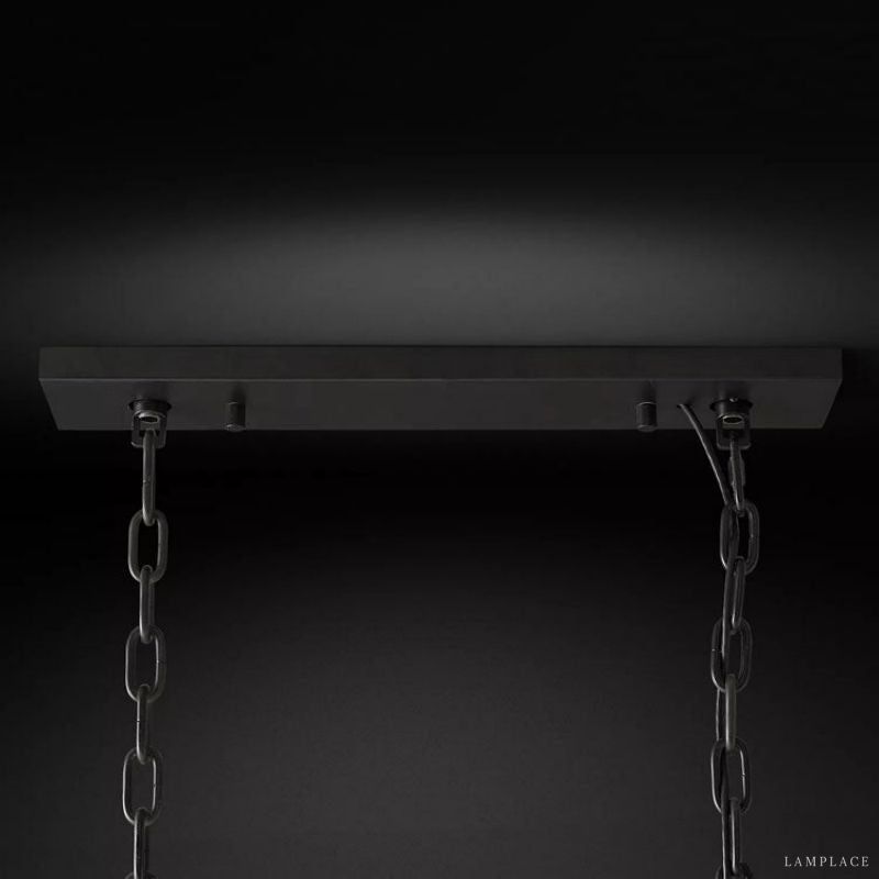 Harlow Faceted Crystal Rectangle Chandelier 74"