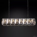 Harlow Faceted Crystal Rectangle Chandelier 54"
