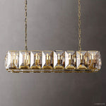 Harlow Faceted Crystal Rectangle Chandelier 54"