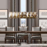 Harlow Faceted Crystal Rectangle Chandelier 74"