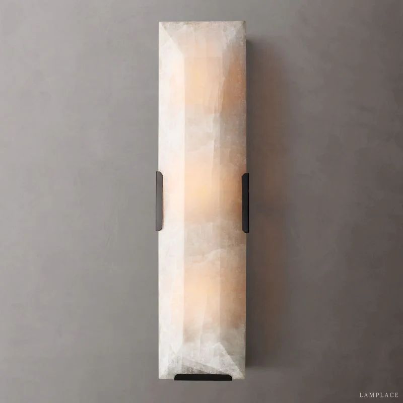 Harlow Faceted Calcite Linear Wall Sconce
