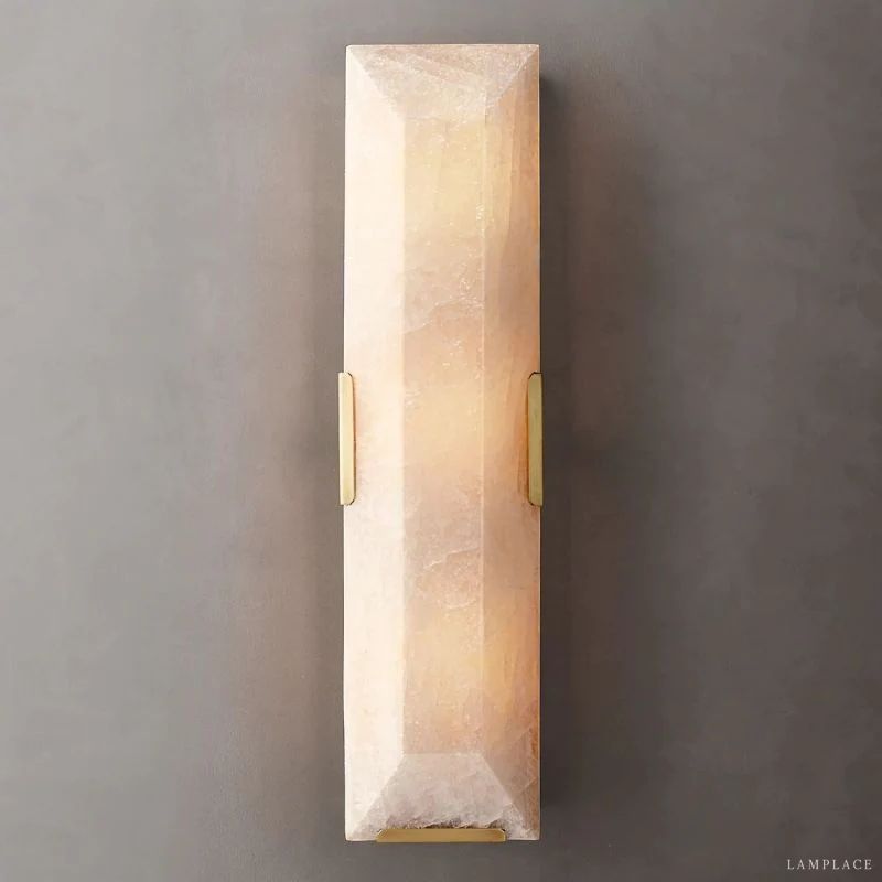Harlow Faceted Calcite Linear Wall Sconce