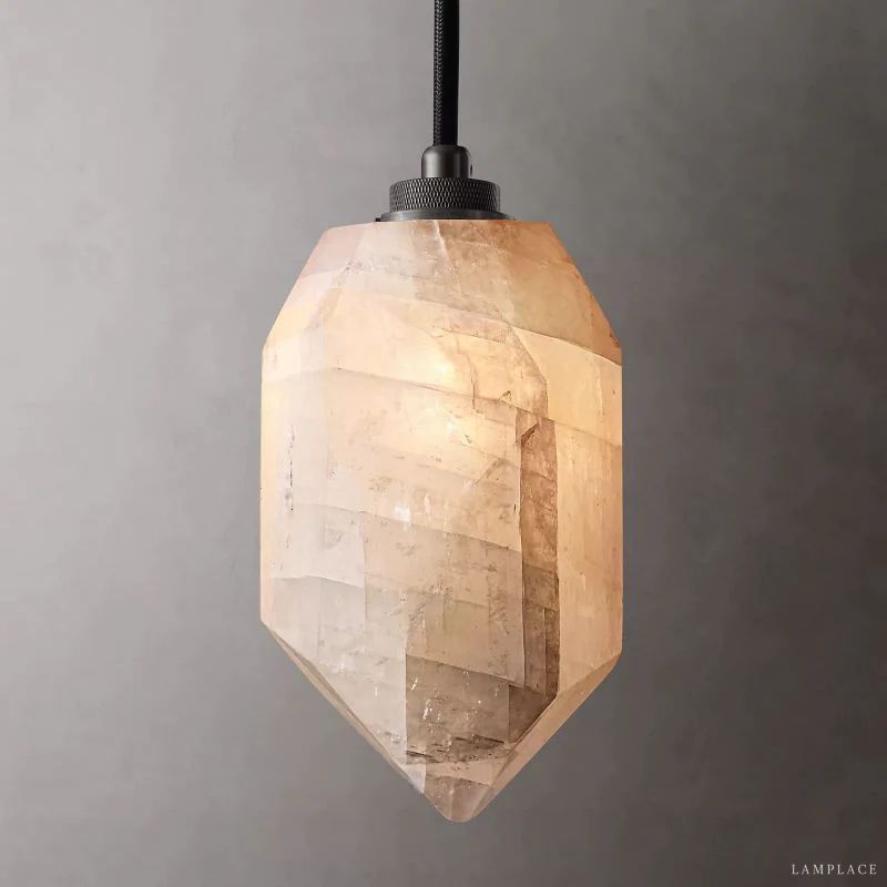 Harlow Faceted Calcite Pendant Light