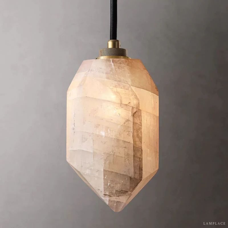Harlow Faceted Calcite Pendant Light