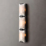 Harlow Faceted Calcite Triple Wall Sconce