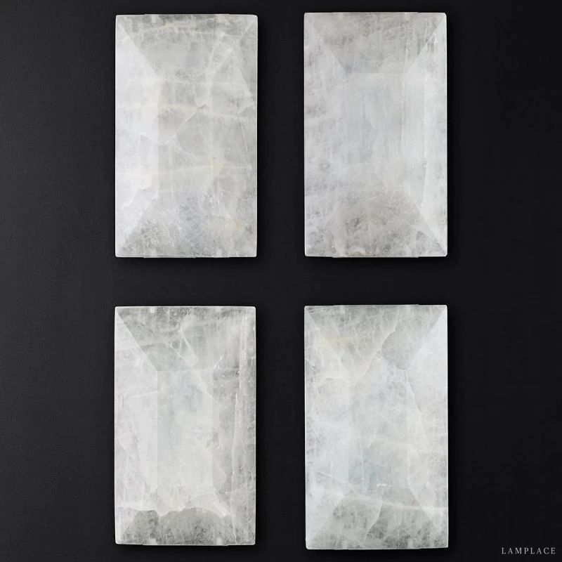 Harlow Faceted Calcite Triple Wall Sconce