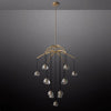 Hemisphere Delicate Crystal Round Chandelier 60"