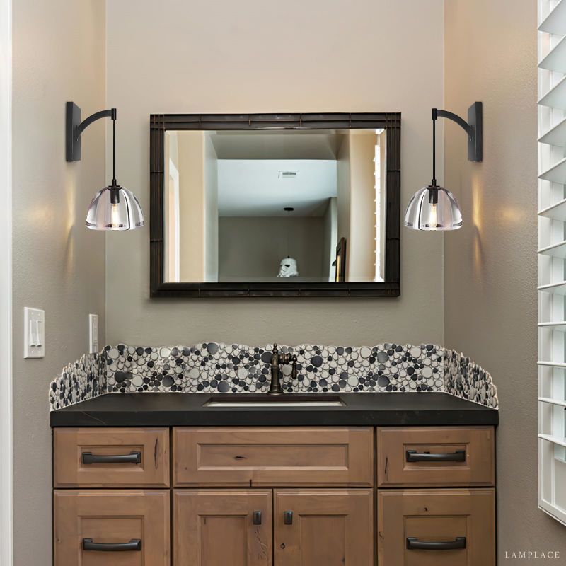 Hemisphere Delicate Crystal Wall Sconce
