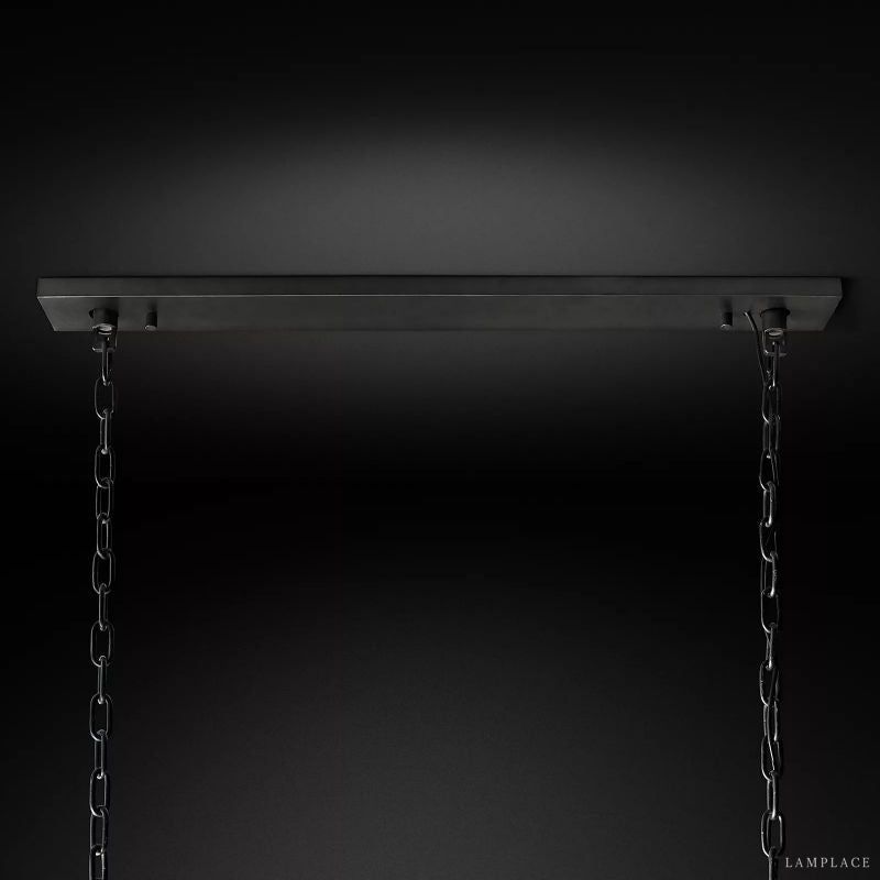 Harlow Faceted Calcite Rectangle Chandelier 62"