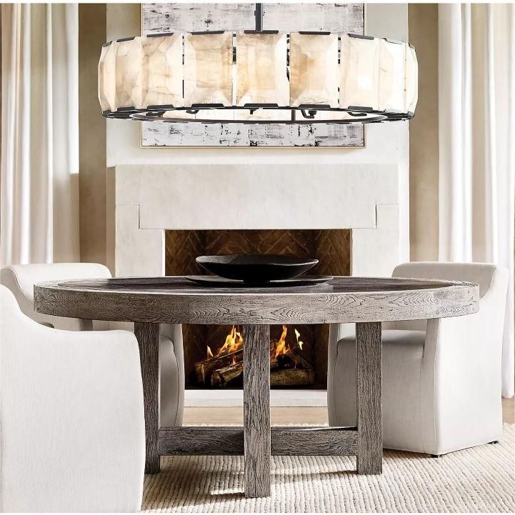 Harlow Faceted Calcite Round Chandelier 19"