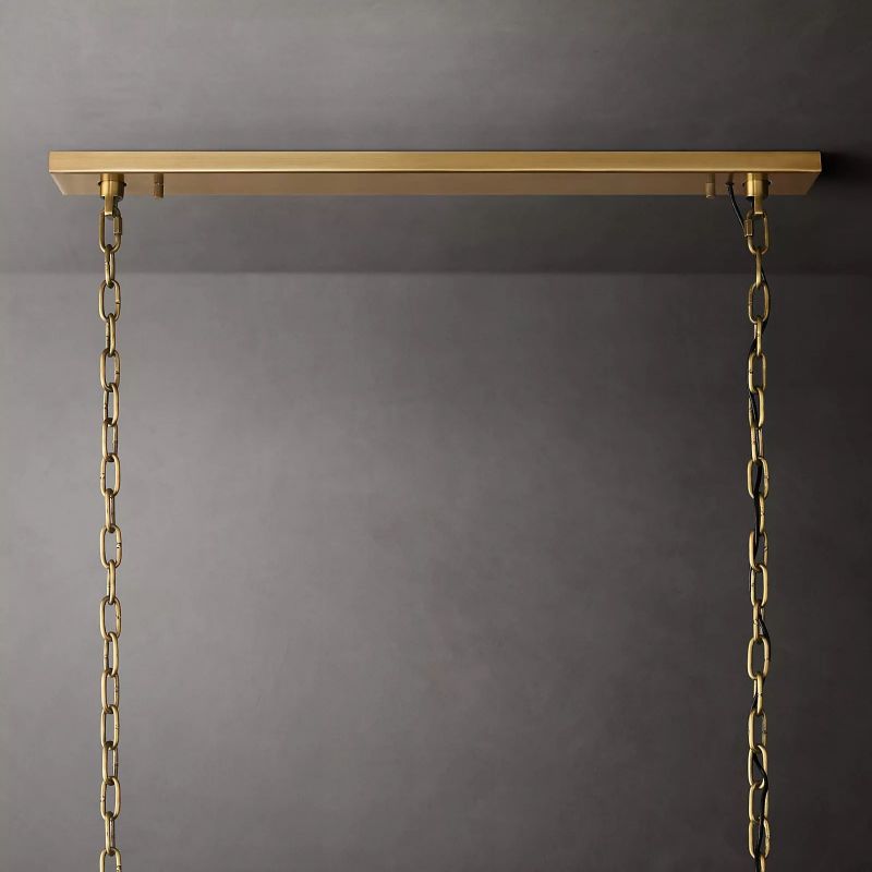 Harlow Faceted Calcite Rectangle Chandelier 54"