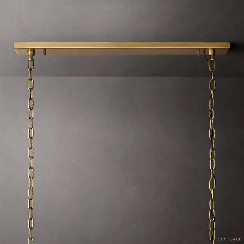 Harlow Faceted Calcite Rectangle Chandelier 74"