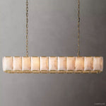 Harlow Faceted Calcite Rectangle Chandelier 74"