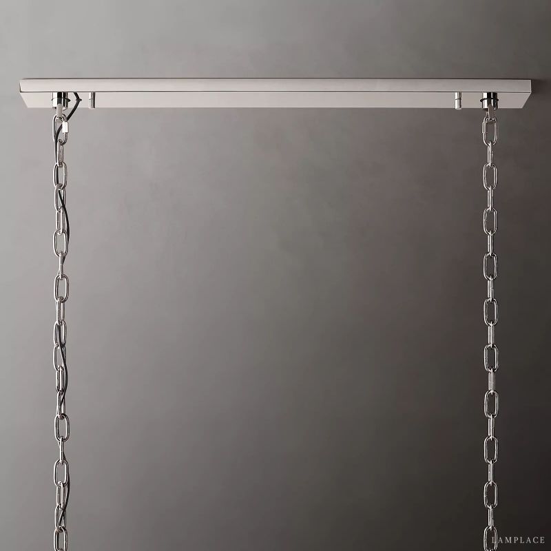 Harlow Faceted Crystal Rectangle Chandelier 74"