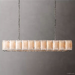 Harlow Faceted Calcite Rectangle Chandelier 74"