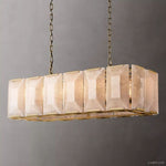 Harlow Faceted Calcite Rectangle Chandelier 42"