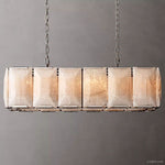 Harlow Faceted Calcite Rectangle Chandelier 42"