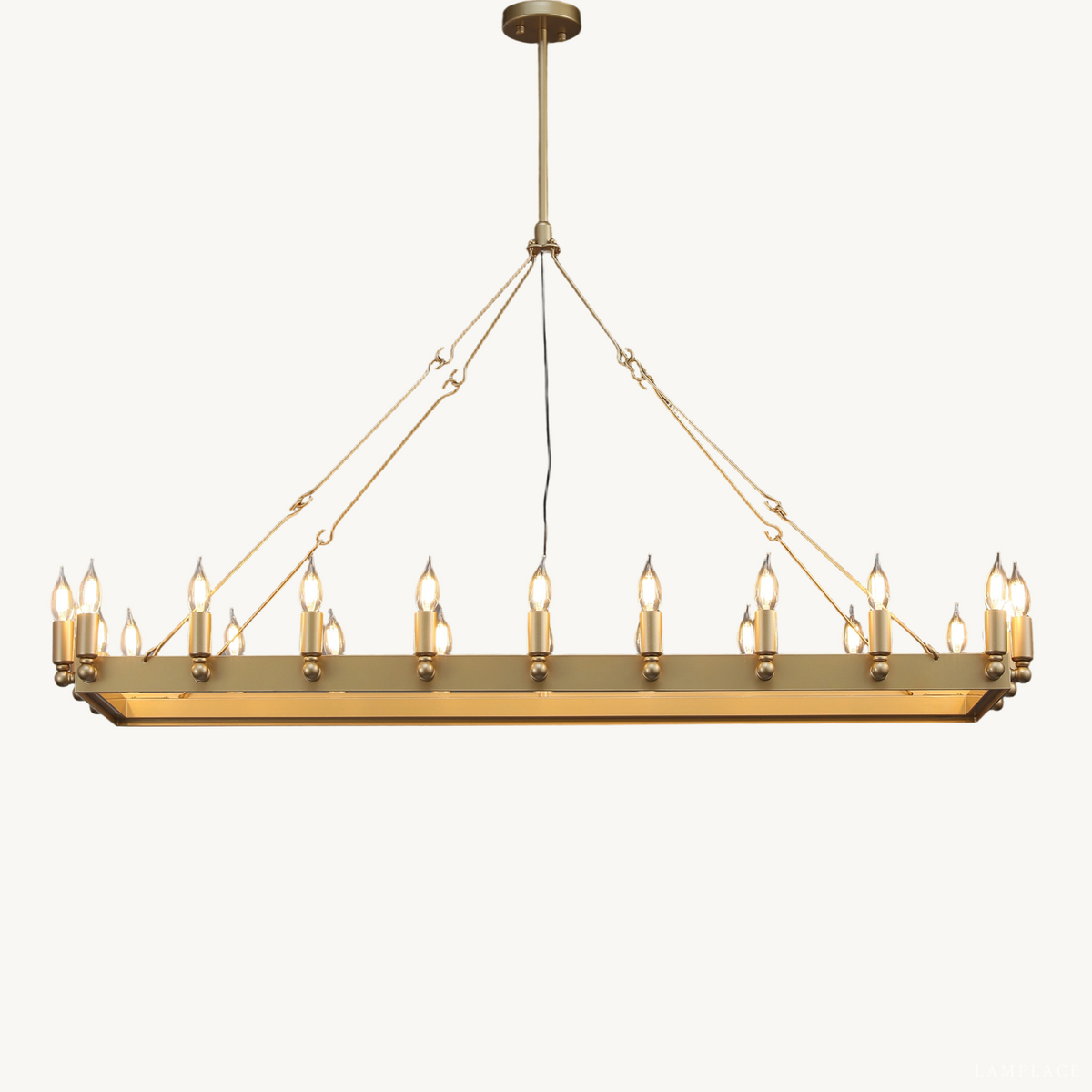 Camino Vintage Industrial Rectangle Chandelier 41"