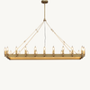 Camino Vintage Industrial Rectangle Chandelier 41"