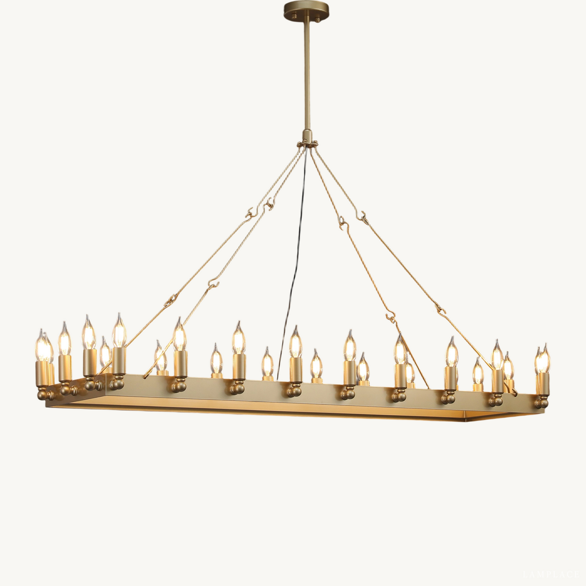 Camino Vintage Industrial Rectangle Chandelier 52"