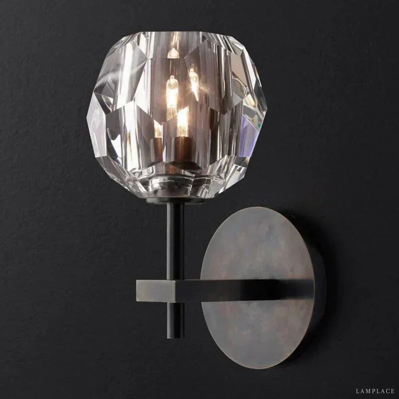 Boule De Radiant Crystal Short Wall Sconce