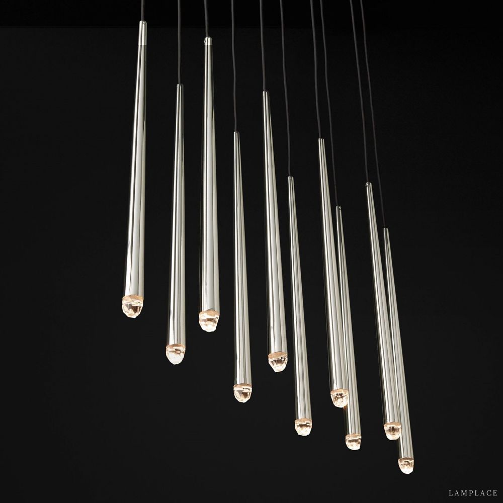 Aquitaine Faceted Cluster Linear Chandelier 72"