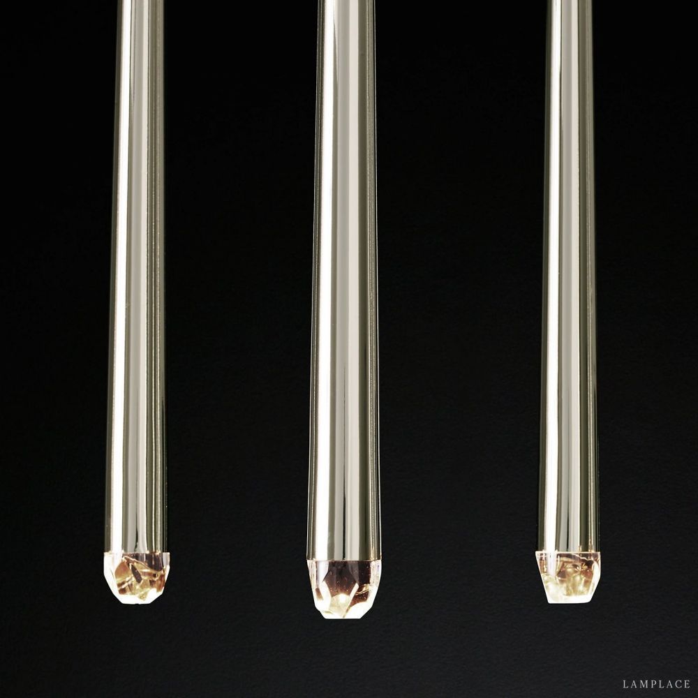 Aquitaine Faceted Cluster Linear Chandelier 72"