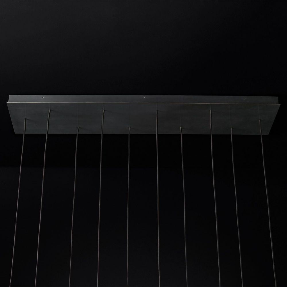 Aquitaine Faceted Cluster Linear Chandelier 72"