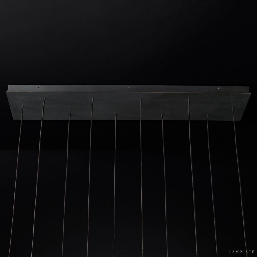 Aquitaine Faceted Cluster Linear Chandelier 60"