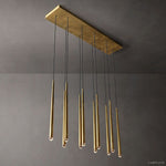 Aquitaine Faceted Cluster Linear Chandelier 72"