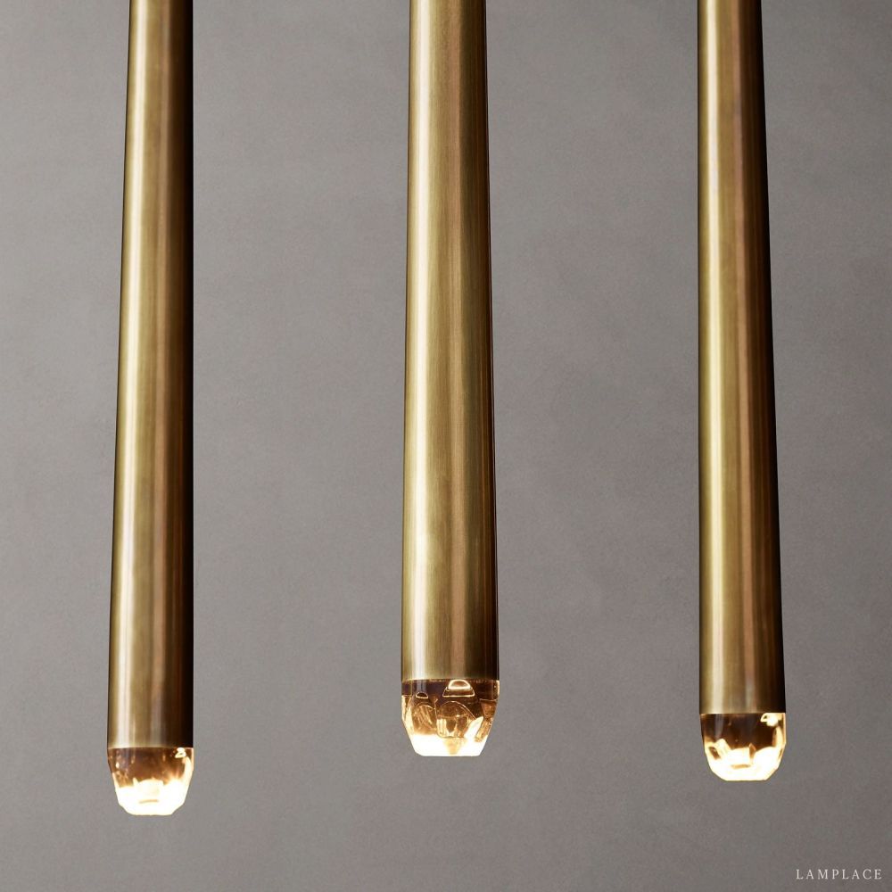 Aquitaine Faceted Cluster Linear Chandelier 60"