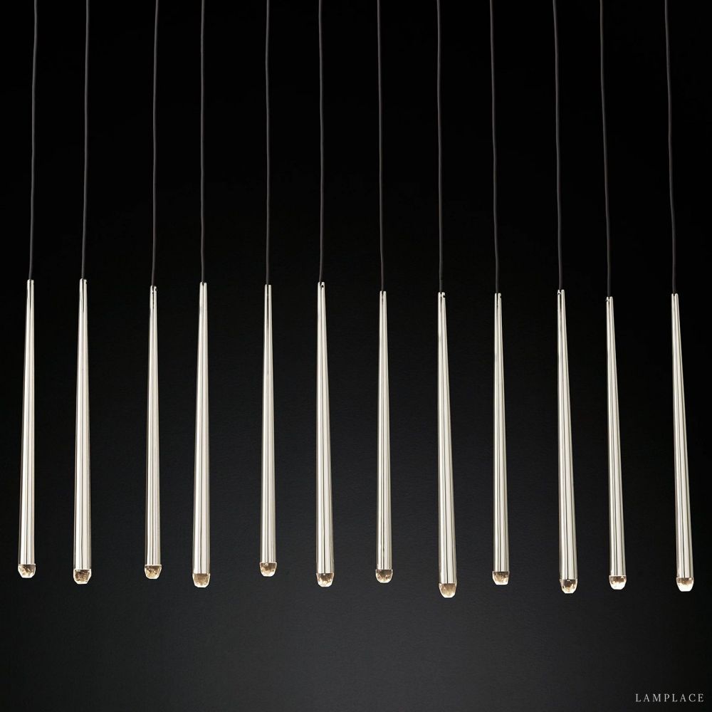 Aquitaine Faceted Cluster Linear Chandelier 60"