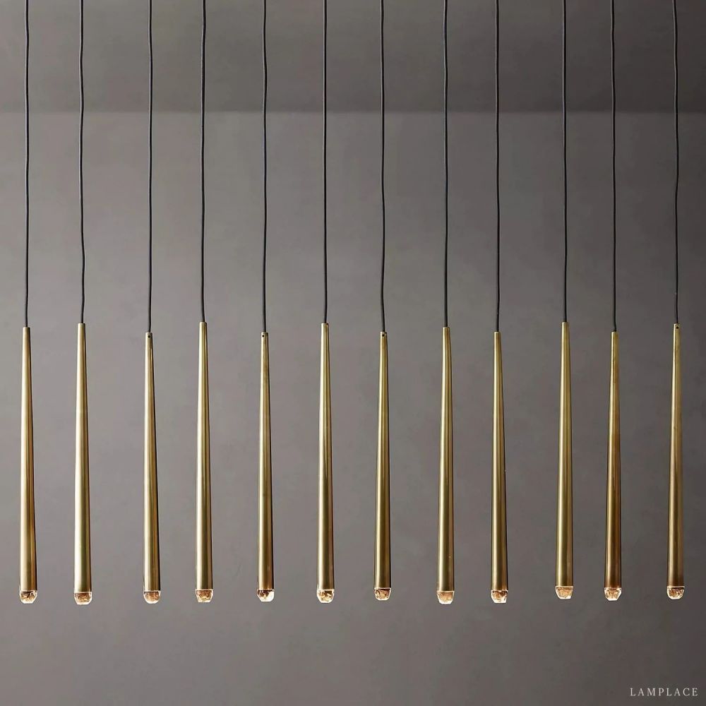 Aquitaine Faceted Cluster Linear Chandelier 60"
