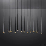 Aquitaine Faceted Cluster Linear Chandelier 60"