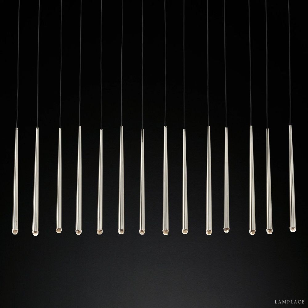 Aquitaine Faceted Cluster Linear Chandelier 72"