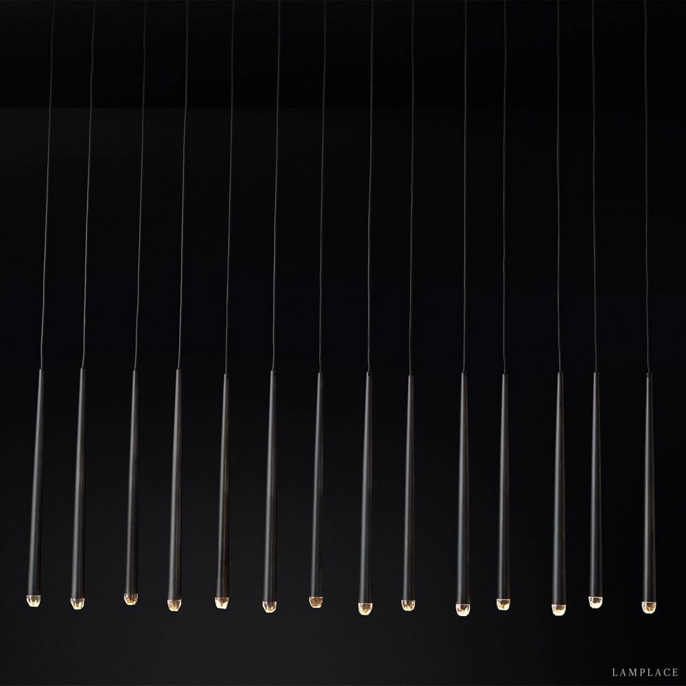 Aquitaine Faceted Cluster Linear Chandelier 72"