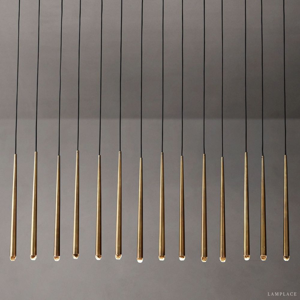 Aquitaine Faceted Cluster Linear Chandelier 72"