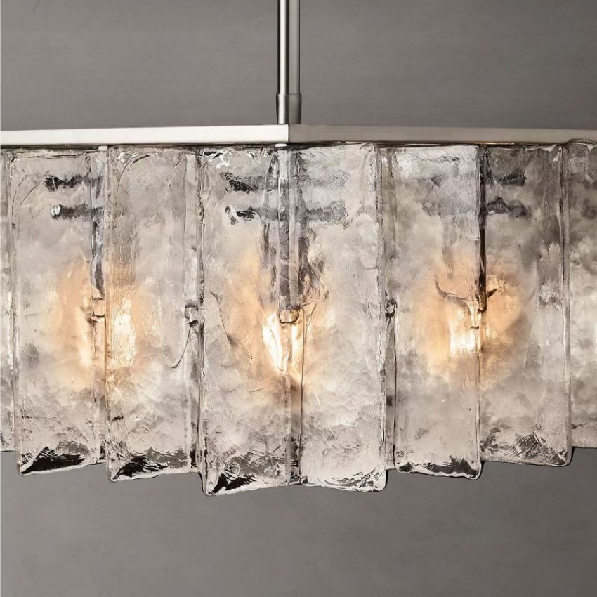 Lattice Module Glass Square Chandelier 60"