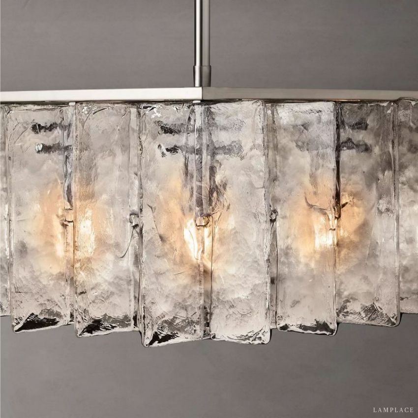 Lattice Module Glass Square Chandelier 60"