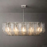 Lattice Module Glass Square Chandelier 60"