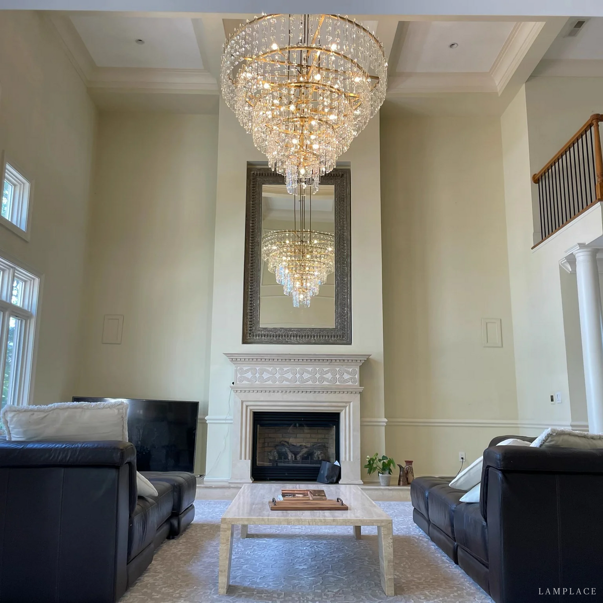 Marignan Modern Crystal Tiered Round Chandelier 60"