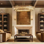 Maurier Angular Layers Round Chandelier 37"