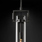 Machinist Glass Cylinder Pendant Light
