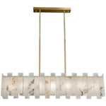 Alabaster Acropolis Modern Linear Chandelier