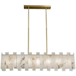 Alabaster Acropolis Modern Linear Chandelier