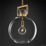 Machinist Glass Globe Pendant Light