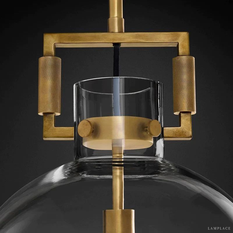 Machinist Glass Globe Flush Mount
