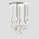Soltaire Raindrop Glass Round Chandelier
