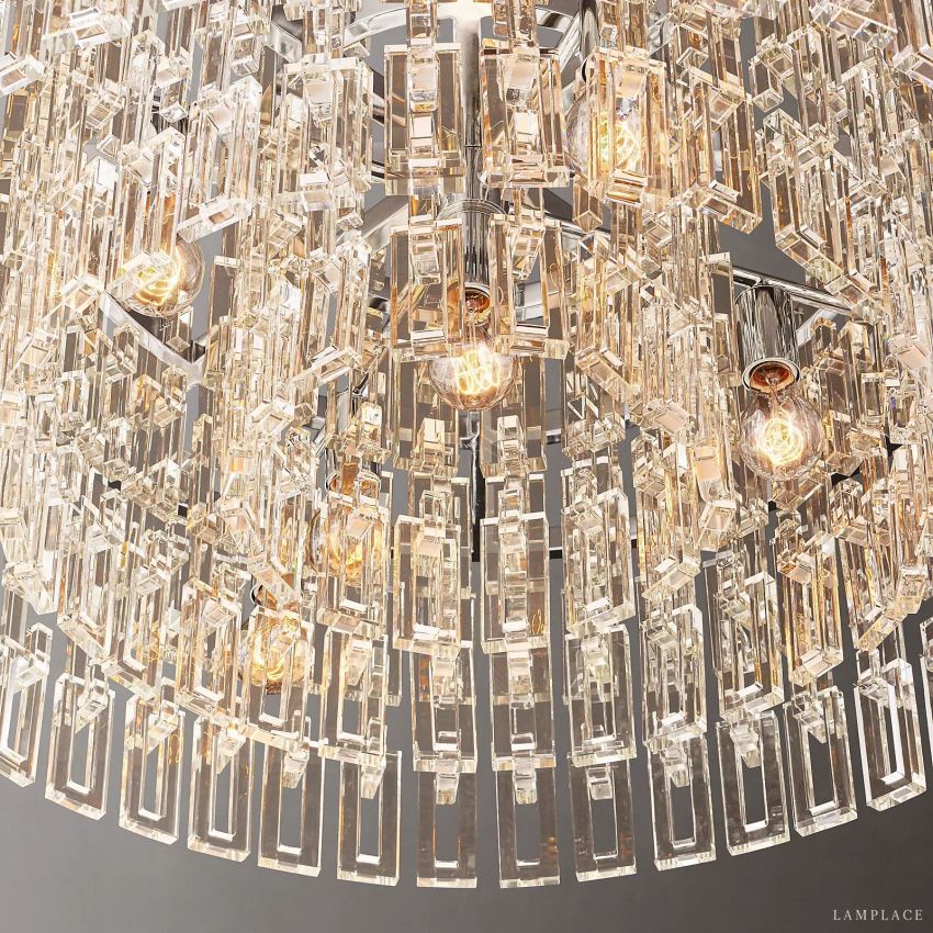 Marignan Modern Crystal Tiered Round Chandelier 36"